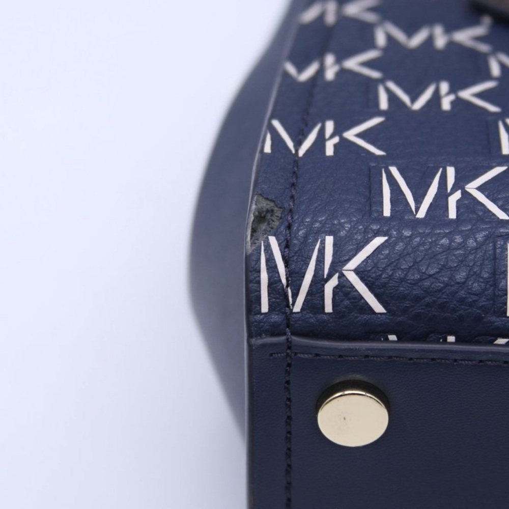 Michael Kors Marilyn Small Crossbody - Brown/Navy - Picture 6 of 6